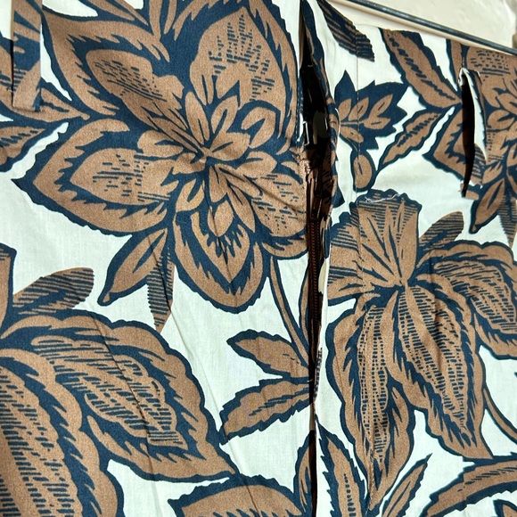 Zara Floral Wide Leg Pants Size S Boho Brown Print SIZE SMALL - Picture 4 of 10